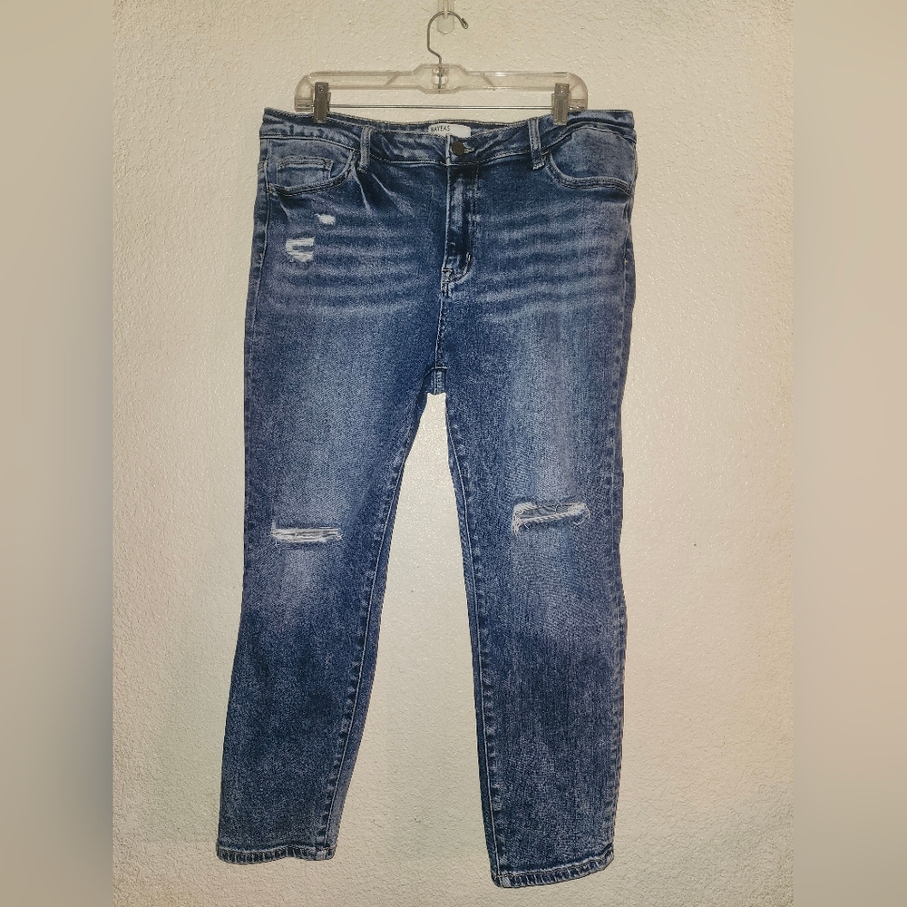Blue Distressed Women's Jeans